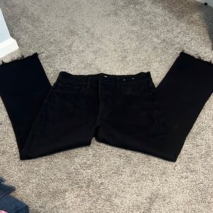 Black crop flare Jean